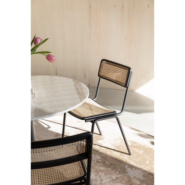 Čierne ratanové jedálenské stoličky v súprave 2 ks Jort - Zuiver-image-1