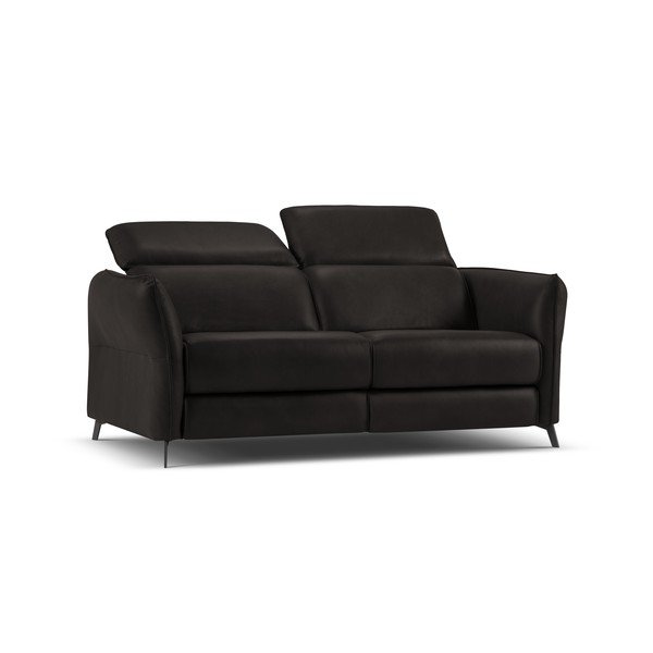 Čierna kožená pohovka 103 cm Hubble – Windsor & Co Sofas-image-2