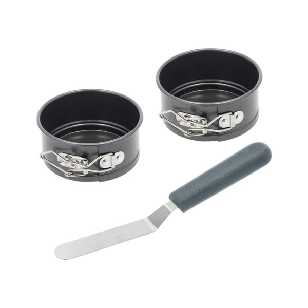 Oceľová súprava foriem na pečenie na tortu s príslušenstvom 3 ks 400 ml – Blomsterbergs