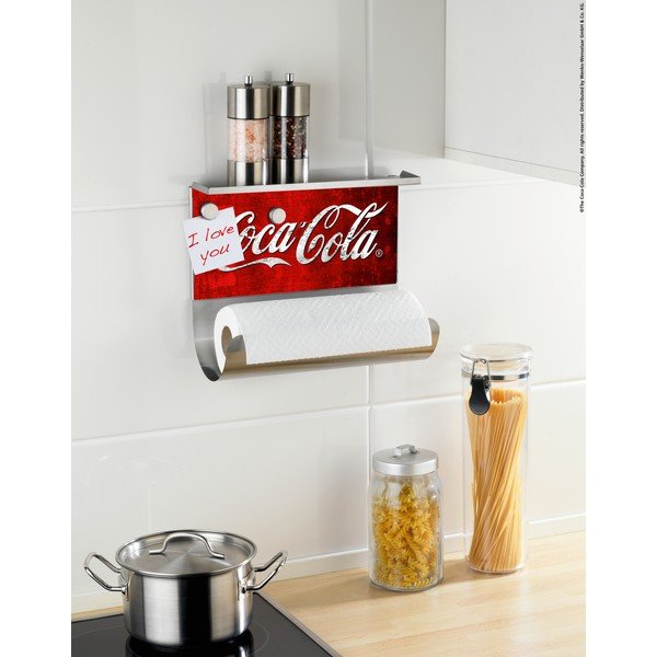 Magnetický držiak na utierku s poličkou Wenko Coca-Cola Classic-image-1