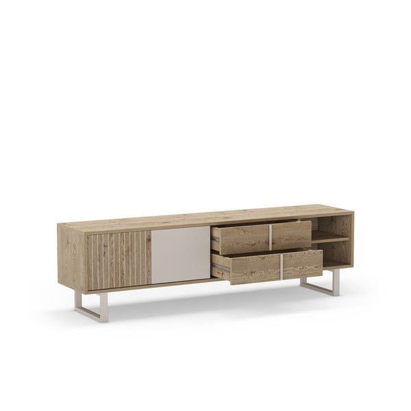 TV stolík v dekore duba v sivo-prírodnej farbe 180x51,5 cm Millay – Marckeric-image-4