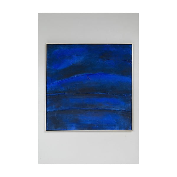 Olejomaľba Kare Design Abstract Deep Blue, 80 x 80 cm
