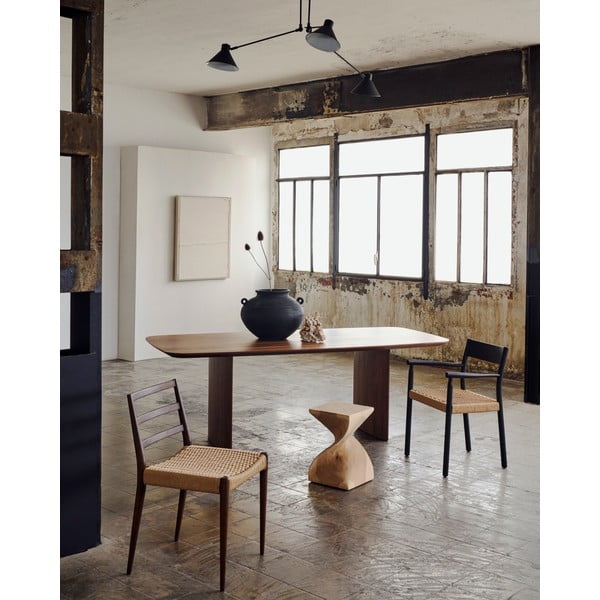 Jedálenská stolička z dubového dreva v hnedo-prírodnej farbe v súprave 2 ks Analy – Kave Home-image-3