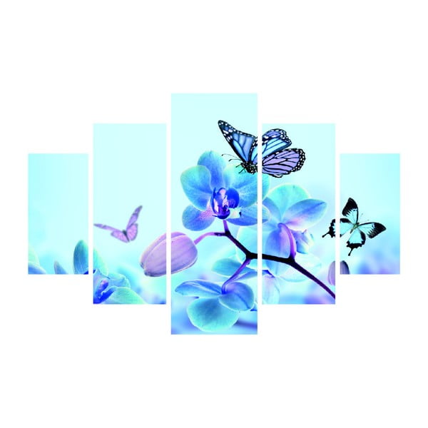 Viacdielny obraz Sakura And Butterfly, 92 × 56 cm