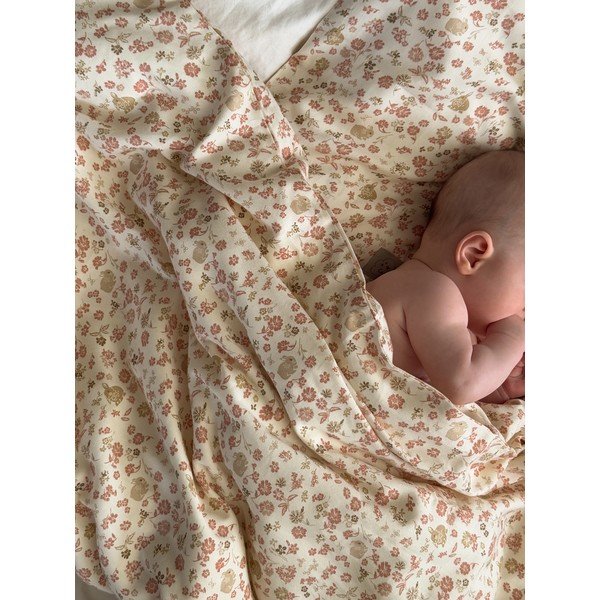 Béžová detská obliečka do postieľky z Bio bavlny 70x100 cm Augusta – Cam Cam Copenhagen-image-1