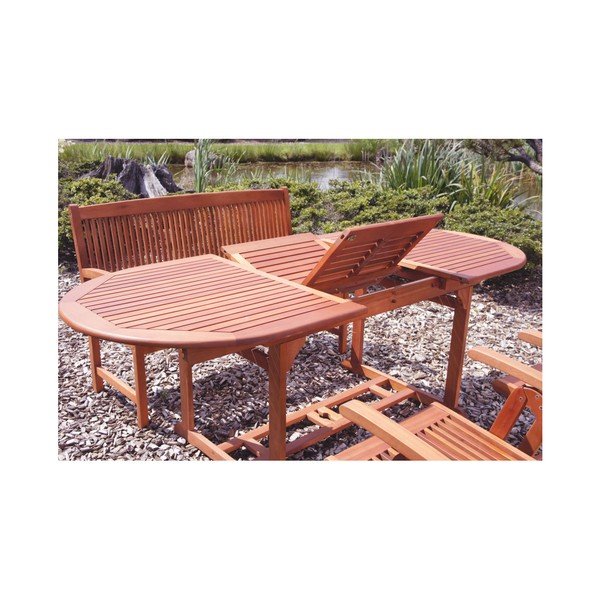 Záhradný jedálenský stôl z eukalyptového dreva 90x150 cm Stockholm – Garden Pleasure-image-2