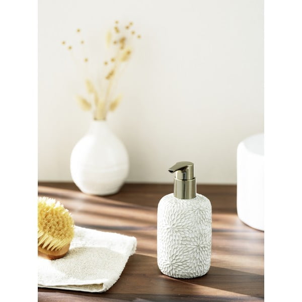 Biely dávkovač mydla z polyresínu 300 ml Montalfano – Wenko-image-1