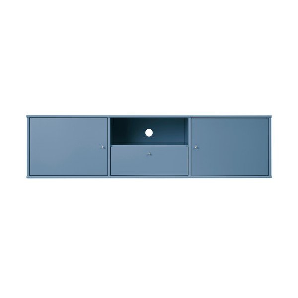 Modrý TV stolík 161x42 cm Mistral – Hammel Furniture