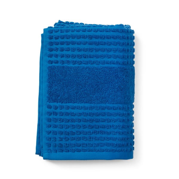 Modrá osuška z bio bavlny 70x140 cm Check - JUNA