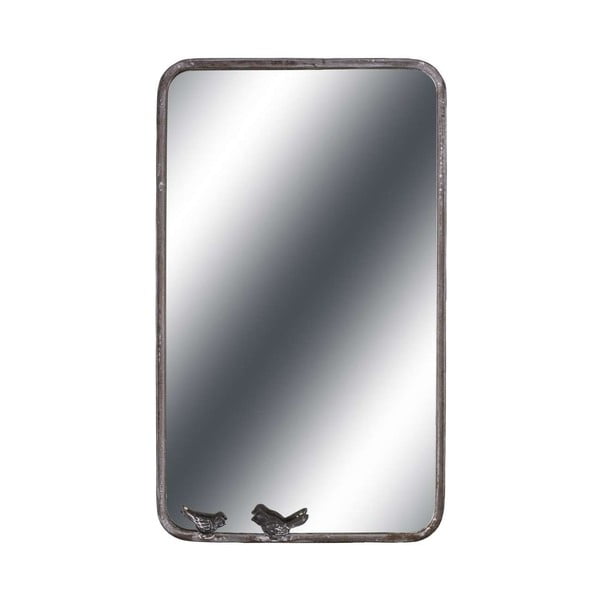 Sivé nástenné zrkadlo Antic Line Oiseau