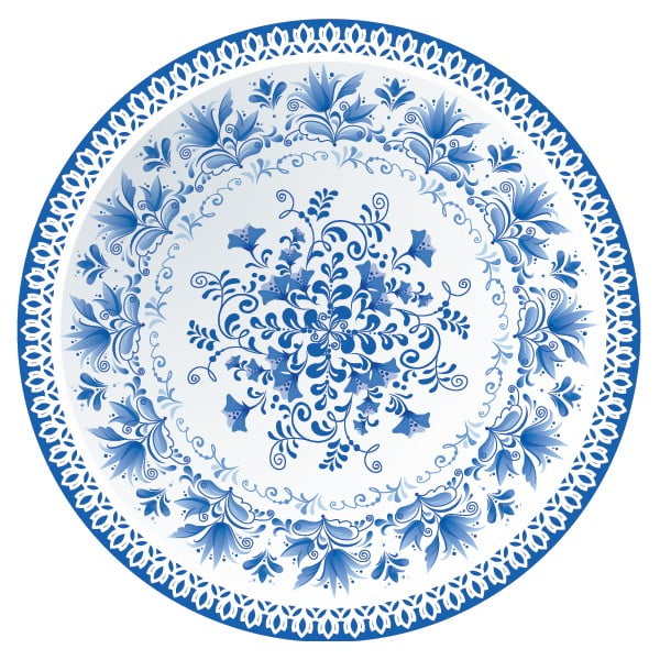 Sada 2 prestieraní Nisha Blue Porcelain