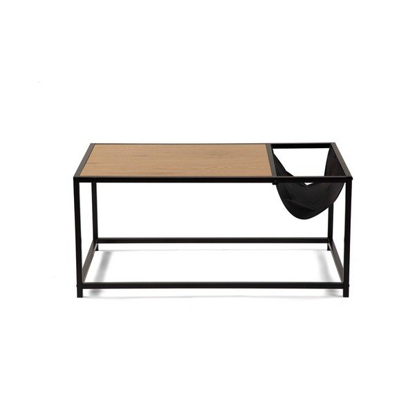 Čierny/v prírodnej farbe konferenčný stolík v dekore duba 60x99 cm Bayen – Bonami Essentials