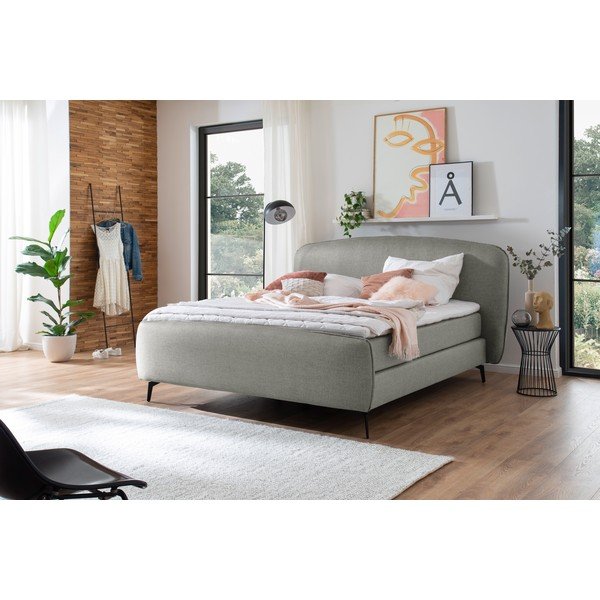 Svetlosivá boxspring posteľ 180x200 cm Imola – Meise Möbel-image-1