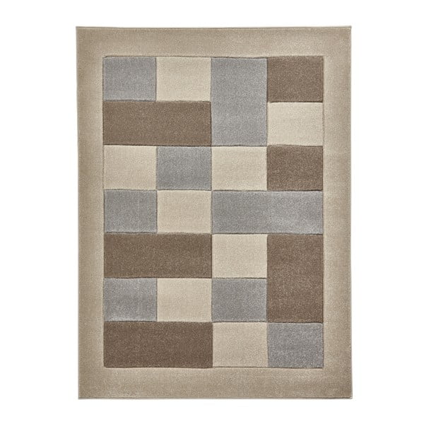 Béžovo-sivý koberec Think Rugs Matrix, 60 × 120 cm