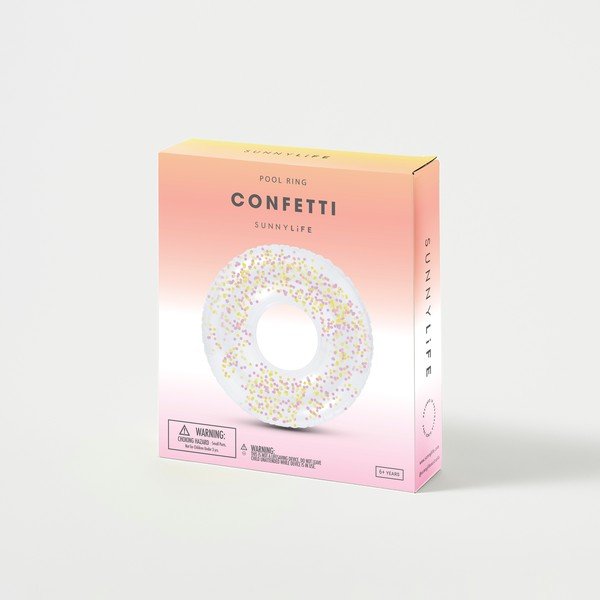 Nafukovací kruh Sunnylife Confetti, ø 110 cm-image-4