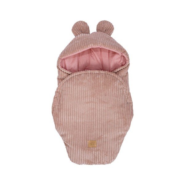 Ružová menčestrová detská zavinovačka 45x80 cm – Meowbaby
