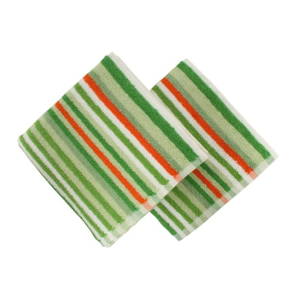 Sada 2 zelených uterákov Cizgi, 40 x 80 cm