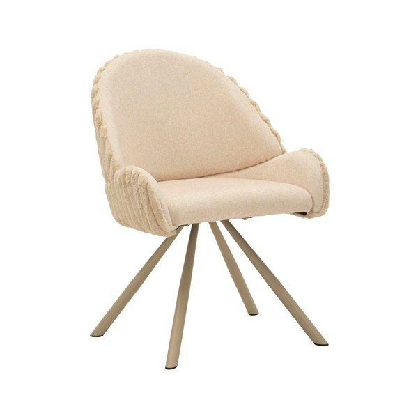 Krémové čalúnené jedálenské kreslá v súprave 2 ks s podrúčkami Stockholm – Mauro Ferretti