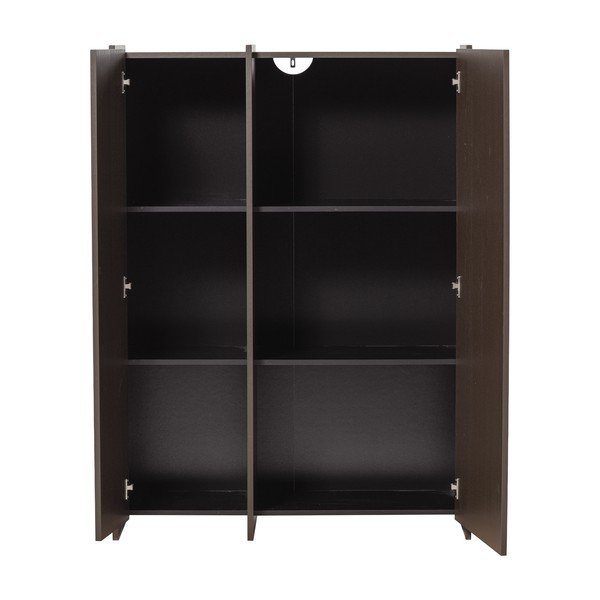 Tmavohnedá skrinka v dekore jaseňa 102x140x44 cm Brock – WOOOD-image-3