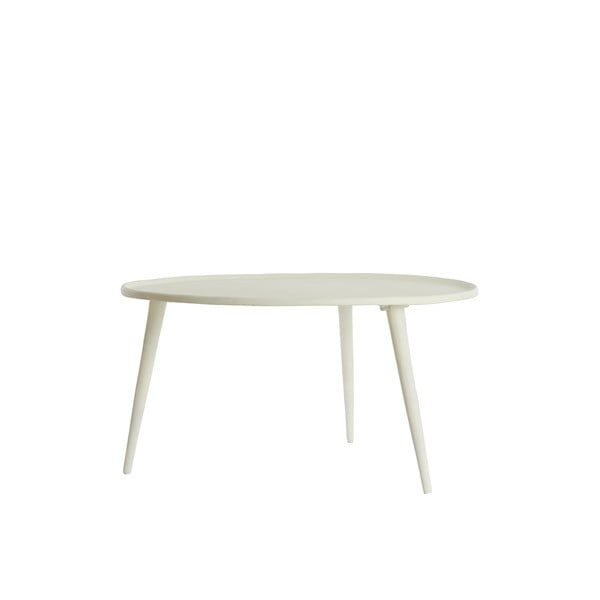 Krémový kovový okrúhly konferenčný stolík ø 67,5 cm Babina – Light & Living-image-1