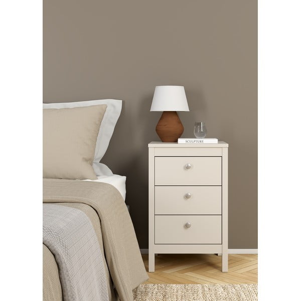 Sivobéžový nočný stolík Madrid – Tvilum-image-1