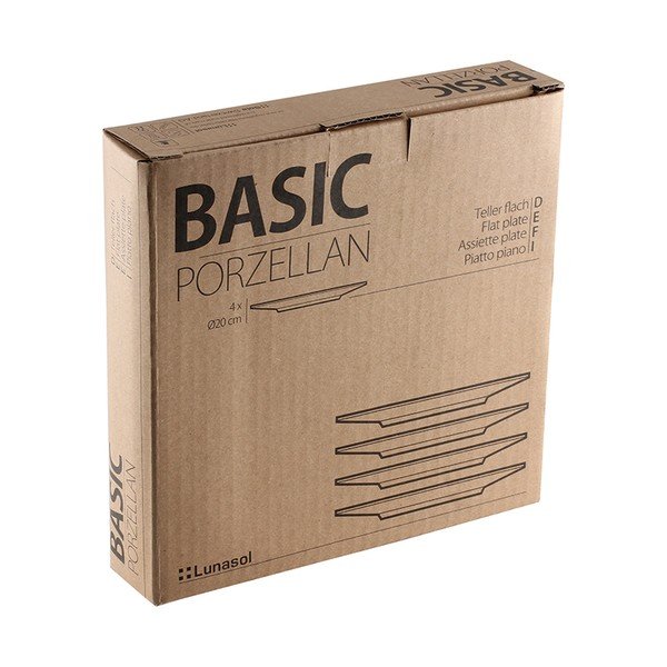 Sada 4 porcelánových dezertných tanierov Sola Lunasol, 21 cm-image-2