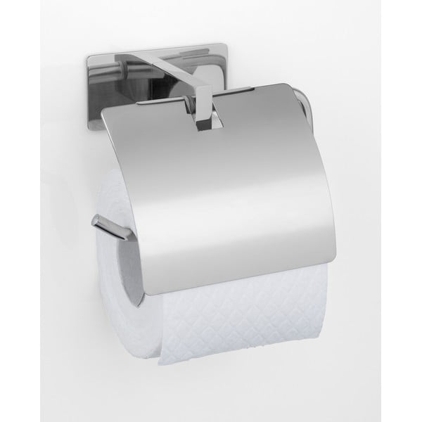 Samodržiaci držiak na toaletný papier z nehrdzavejúcej ocele v lesklo striebornej farbe Genova – Wenko-image-1