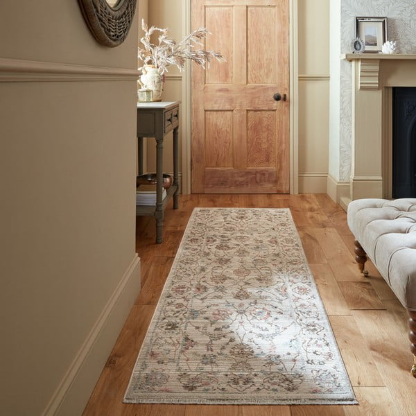 Béžový behúň 66x300 cm Elodie Traditional – Flair Rugs-image-1