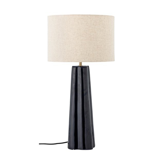 Modrá/krémovobiela kovová stolová lampa s textilným tienidlom (výška  61 cm) Cornelie – Bloomingville