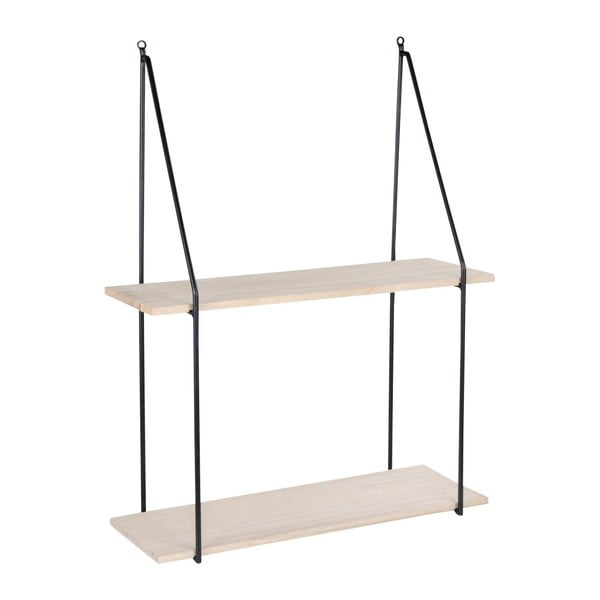 Čierna poschodová polica z masívu pavlovnia Haag - House Nordic-image-1