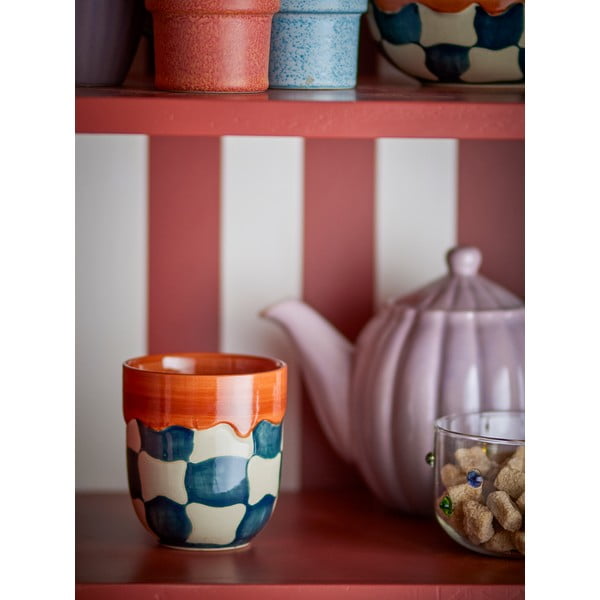 Šálky v súprave 4 ks z kameniny 375 ml Check – Bloomingville-image-2