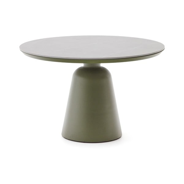 Okrúhly záhradný jedálenský stôl s keramickou doskou ø 120 cm Tudons – Kave Home