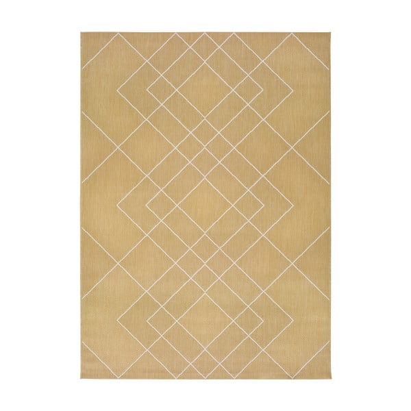 Žltý vonkajší koberec Universal Hibis Geo, 160 x 230 cm