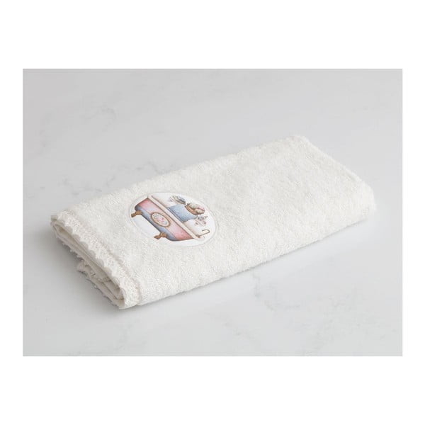 Krémovobiely bavlnený uterák Madame Coco, 30 x 46 cm