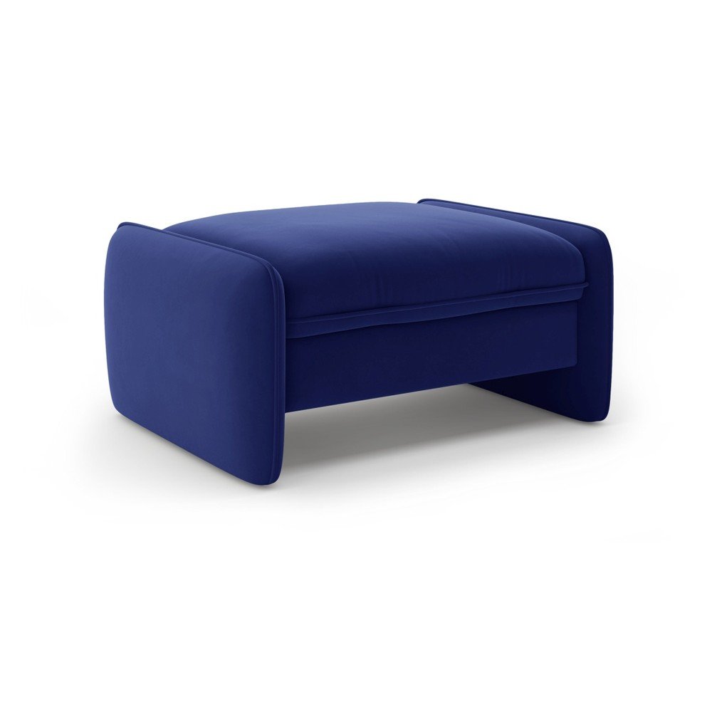 Modrá zamatová podnožka Georgia – Micadoni