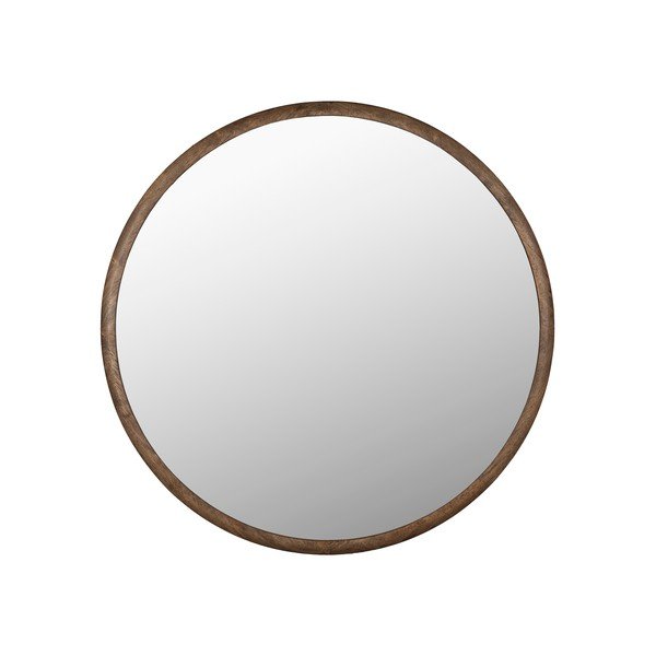 Nástenné zrkadlo s dreveným rámom ø 80 cm Gale – Dutchbone