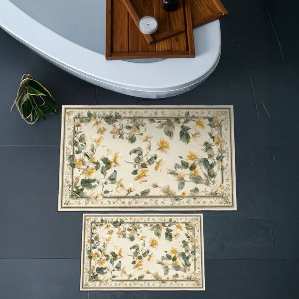 Béžové kúpeľňové predložky v súprave 2 ks 60x100 cm – Foutastic-image-3