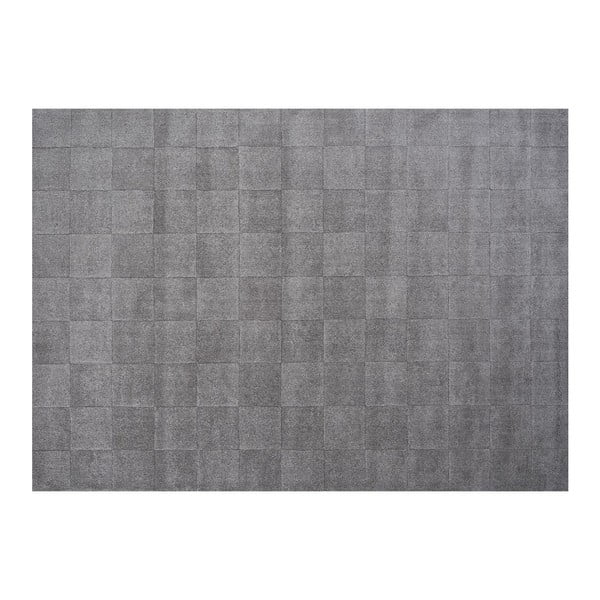 Vlnený koberec Luzern, 170x240 cm, sivý