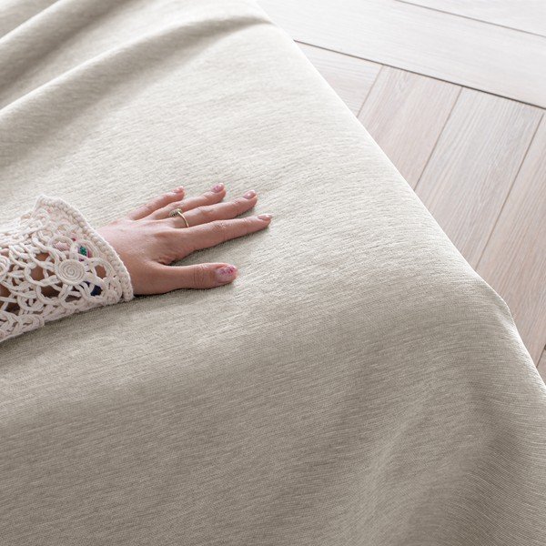 Béžový pléd zo ženilky 220x240 cm Talo – Filumi-image-1