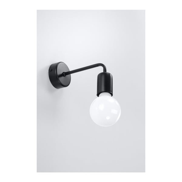 Čierne nástenné svietidlo Sollux Donato-image-1