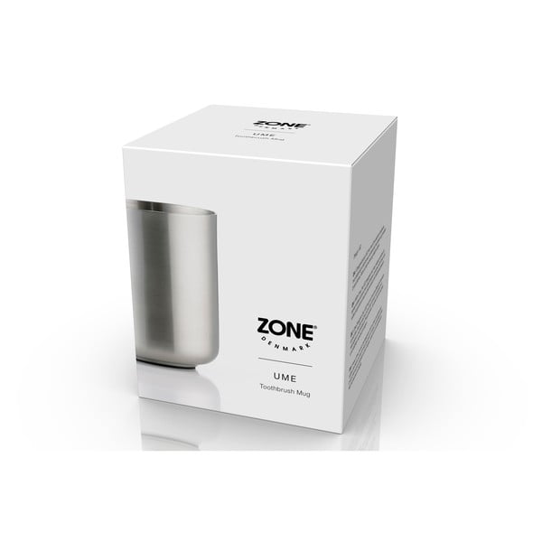Téglik na zubné kefky z nehrdzavejúcej ocele v matne striebornej farbe Ume – Zone-image-3