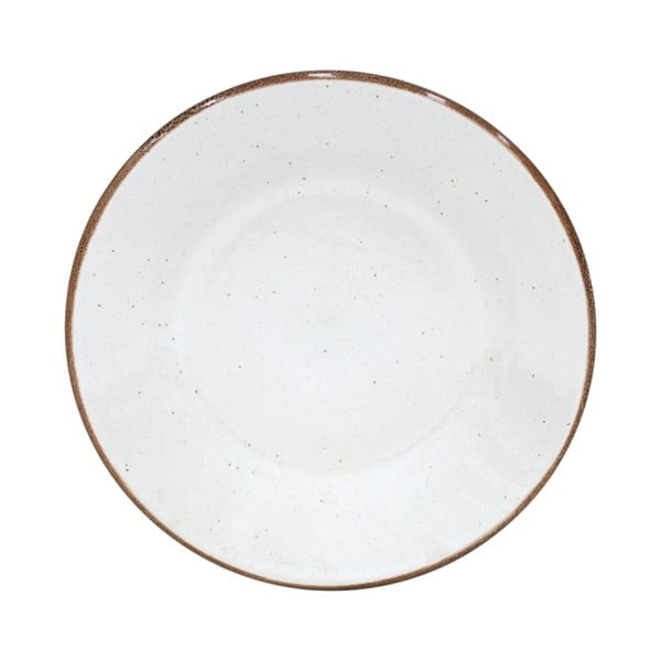 Biely dezertný tanier z kameniny Casafina Sardegna, ⌀ 24 cm