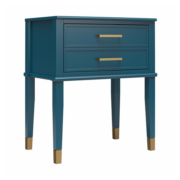 Tmavomodrý nočný stolík Westerleigh – CosmoLiving by Cosmopolitan