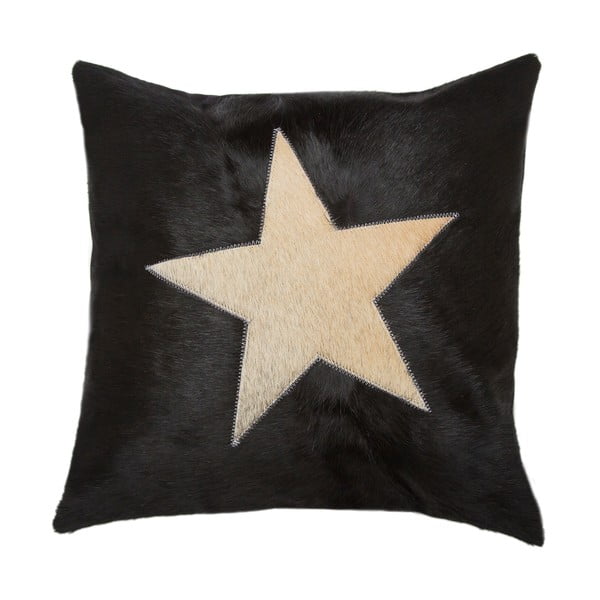 Čierny vankúš Capa Star, 45 × 45 cm