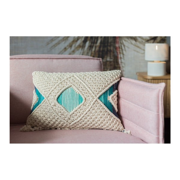 Krémový vankúš s výplňou Zuiver Evi, 50 × 30 cm-image-2