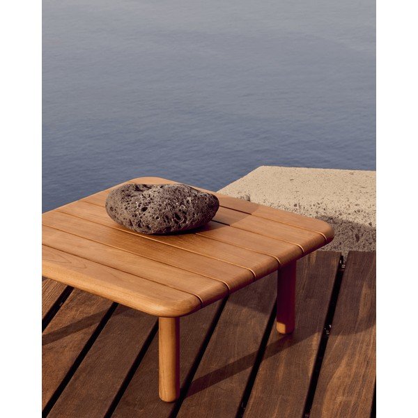 Záhradný odkladací stolík z tíkového dreva 70x70 cm Turqueta – Kave Home-image-3