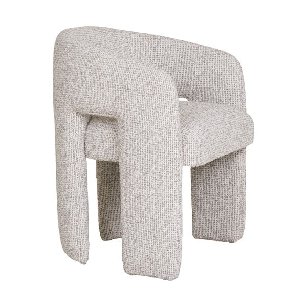 Svetlosivé čalúnené jedálenské kreslo s podrúčkami Monroe – House Nordic-image-4