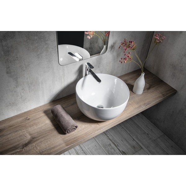 Biele keramické okrúhle umývadlo ø 45,5 cm Dome – Sapho-image-2