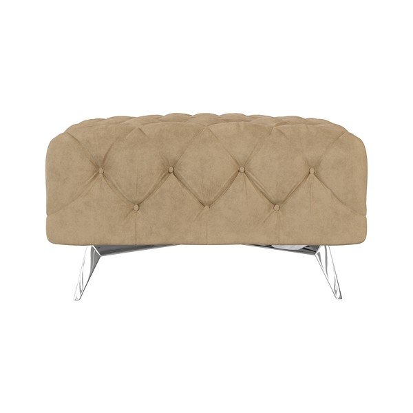 Svetlohnedá zamatová podnožka Chelsea – Ropez