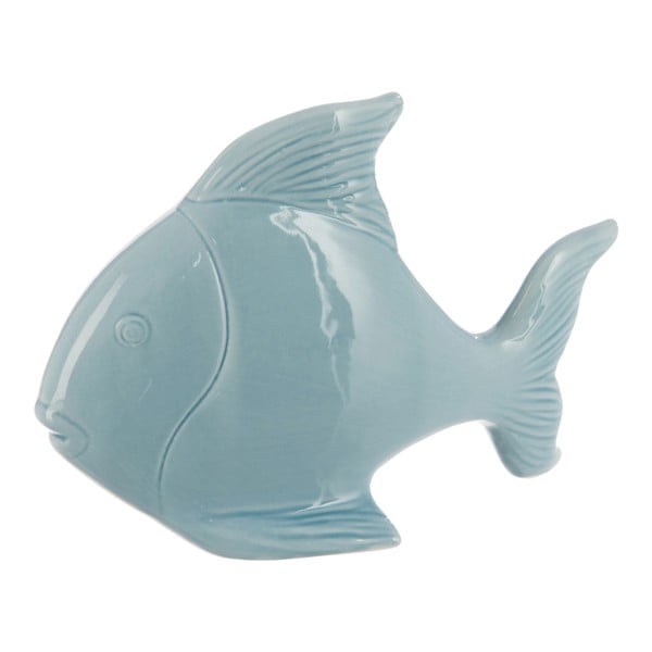 Keramický dekoratívny objekt Fish In Light Blue, 23x16 cm
